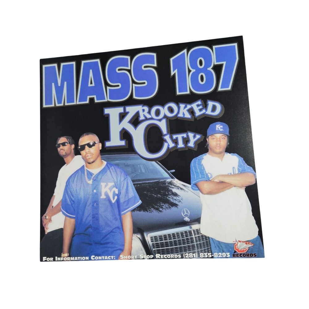 Mass 187 Krooked City Vintage 1996 Flat Promo Poster 12x12 Double Sided Hip Hop